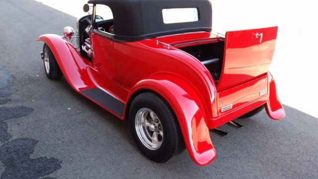 1930 Red Ford Model A Convertible