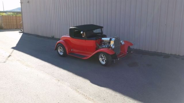 1930 Red Ford Model A Convertible
