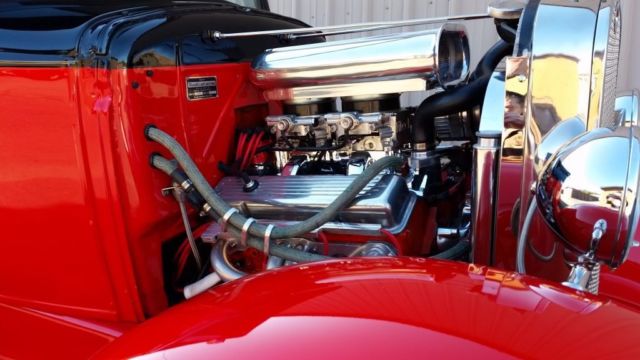 1930 Red Ford Model A Convertible
