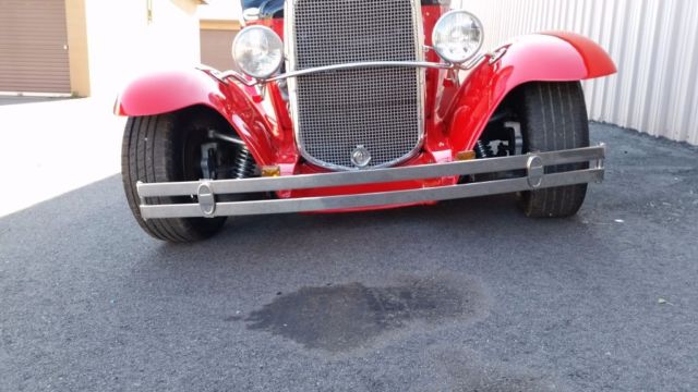 1930 Red Ford Model A Convertible