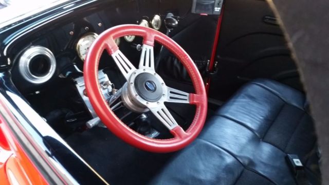 1930 Red Ford Model A Convertible