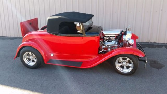1930 Red Ford Model A Convertible