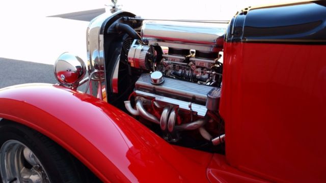 1930 Red Ford Model A Convertible