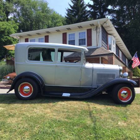 1931 Silver Ford Model A Sedan