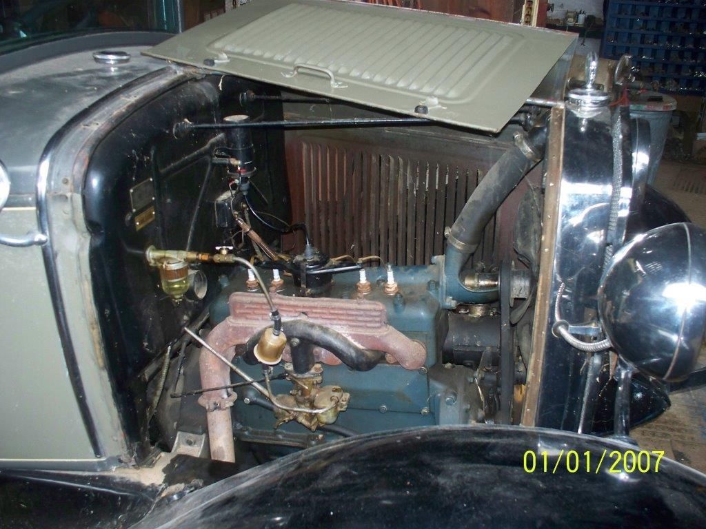 1930 Light and Dark olive green Ford Model A 4 door