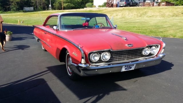 1960 Red Ford Galaxie Coupe