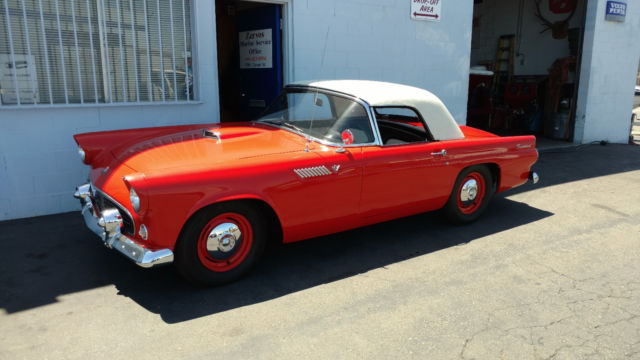 1955 Red Ford Thunderbird Convertible