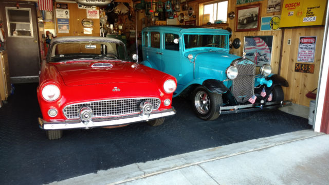 1955 Red Ford Thunderbird Convertible