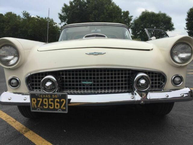 1956 White Ford Thunderbird Convertible