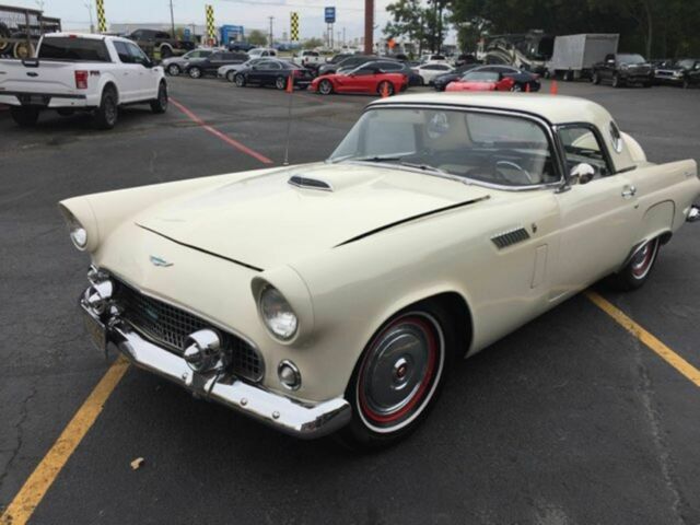 1956 White Ford Thunderbird Convertible