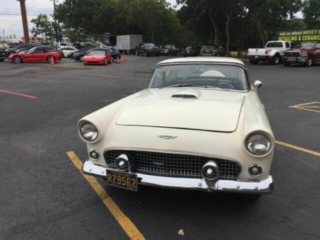 1956 White Ford Thunderbird Convertible