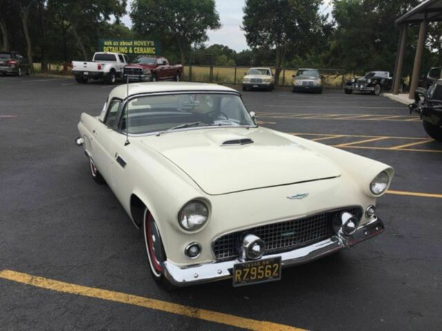 1956 White Ford Thunderbird Convertible