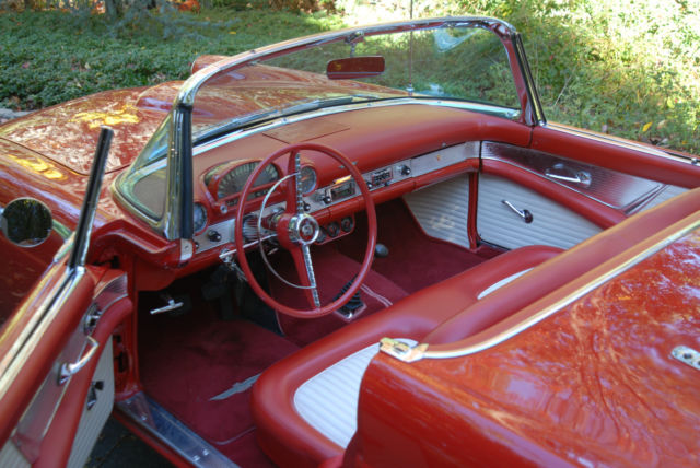 1955 red Ford Thunderbird Convertible
