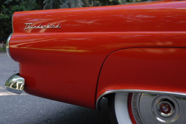 1955 red Ford Thunderbird Convertible