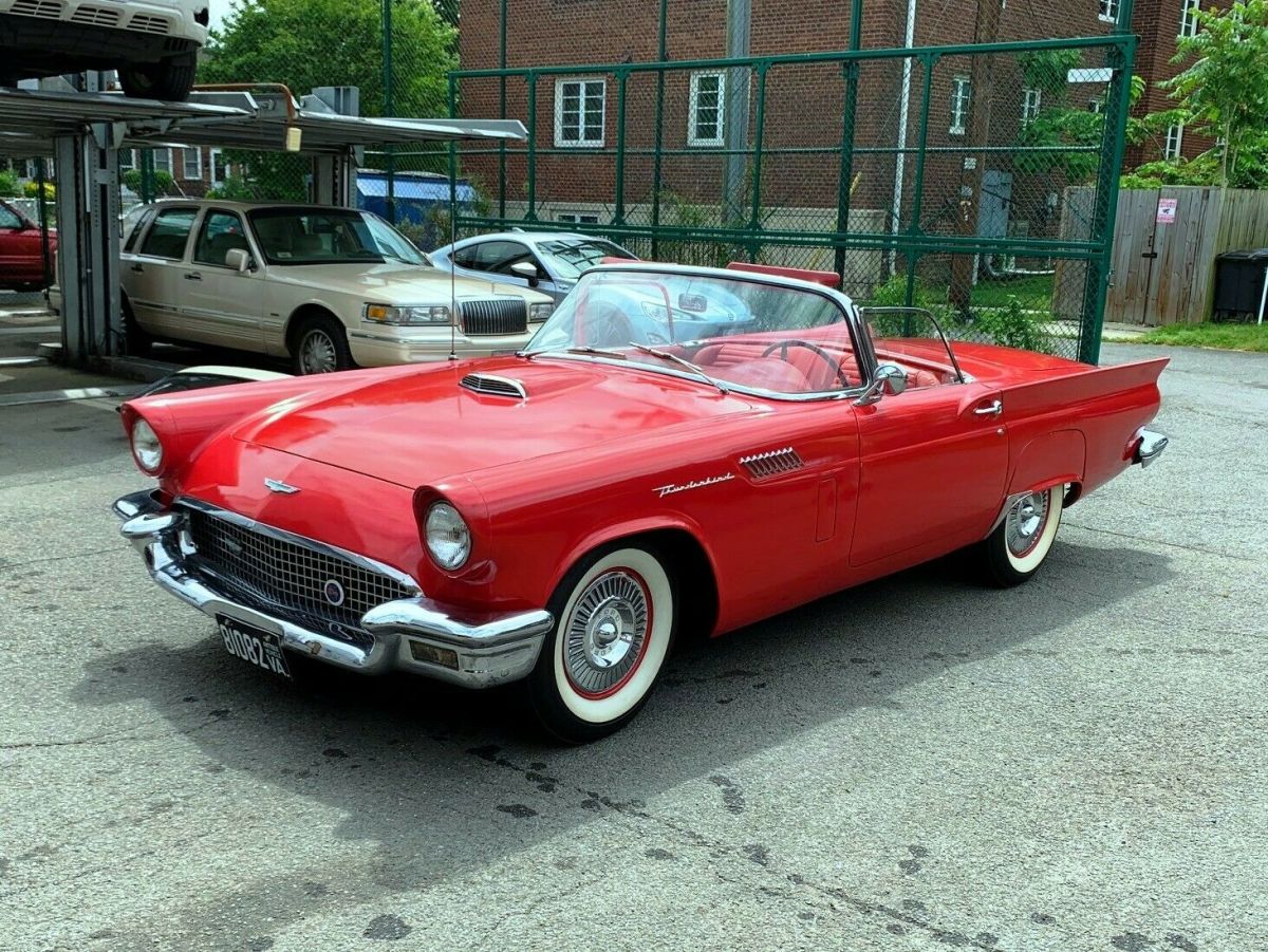 1957 Red Ford Thunderbird Convertible