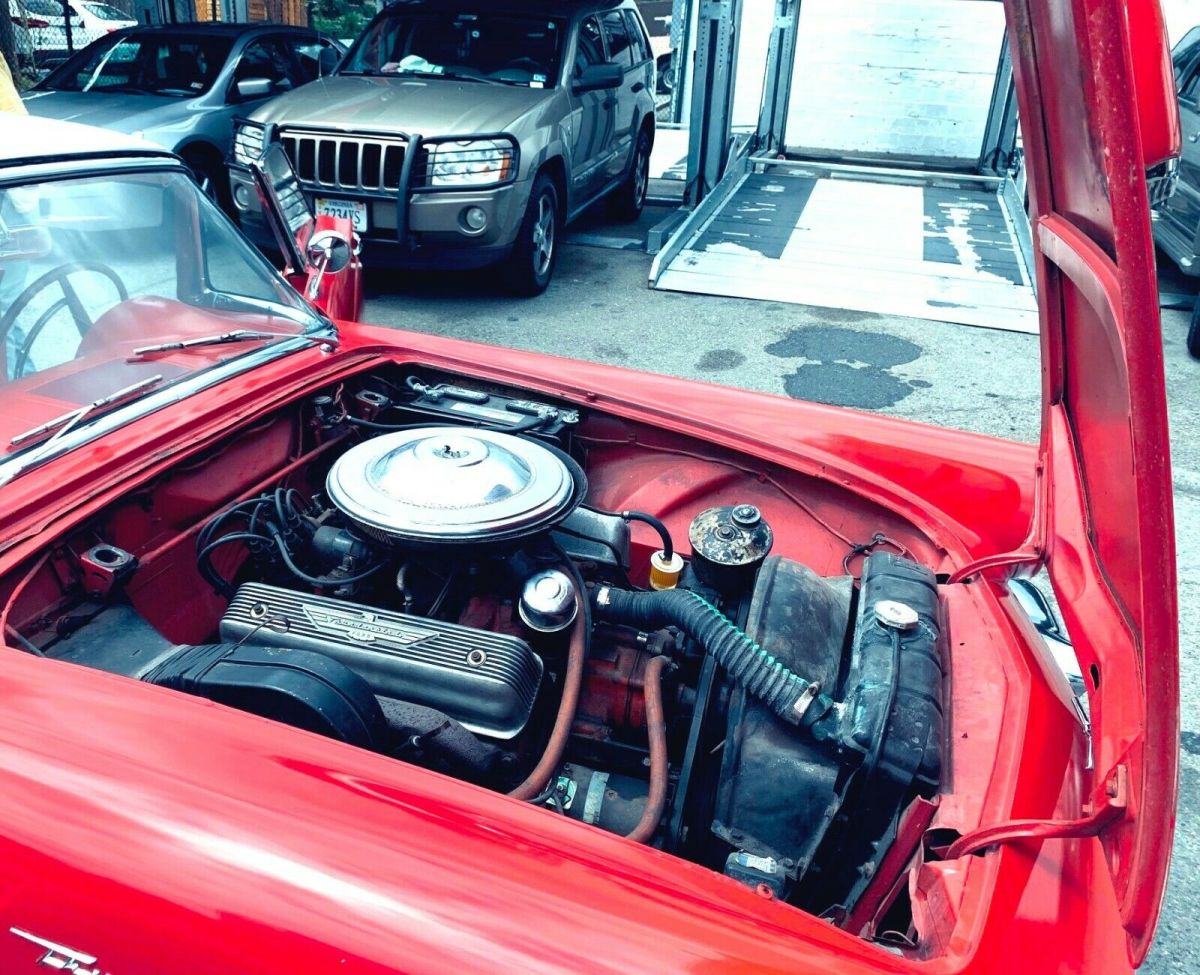 1957 Red Ford Thunderbird Convertible
