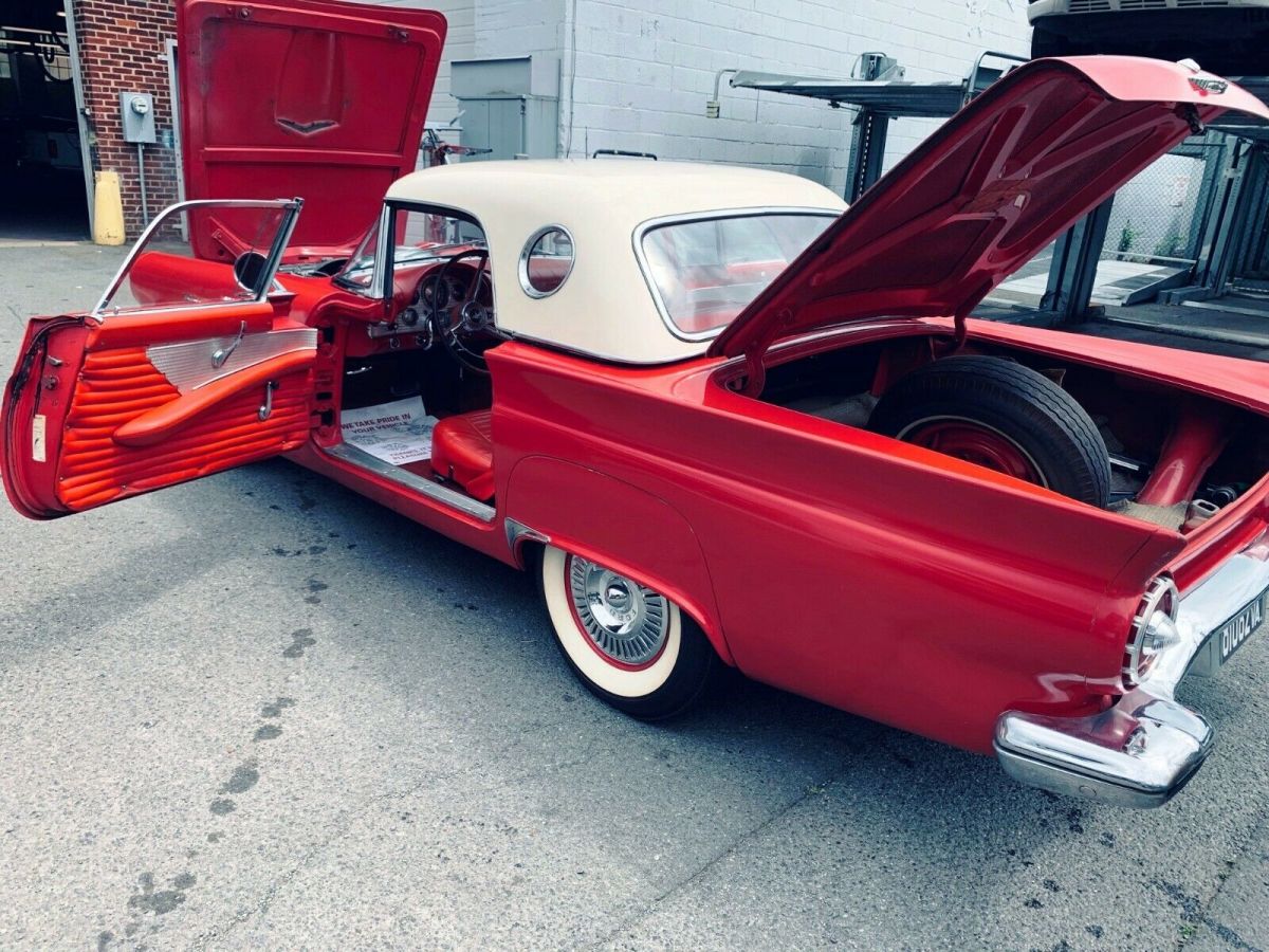 1957 Red Ford Thunderbird Convertible