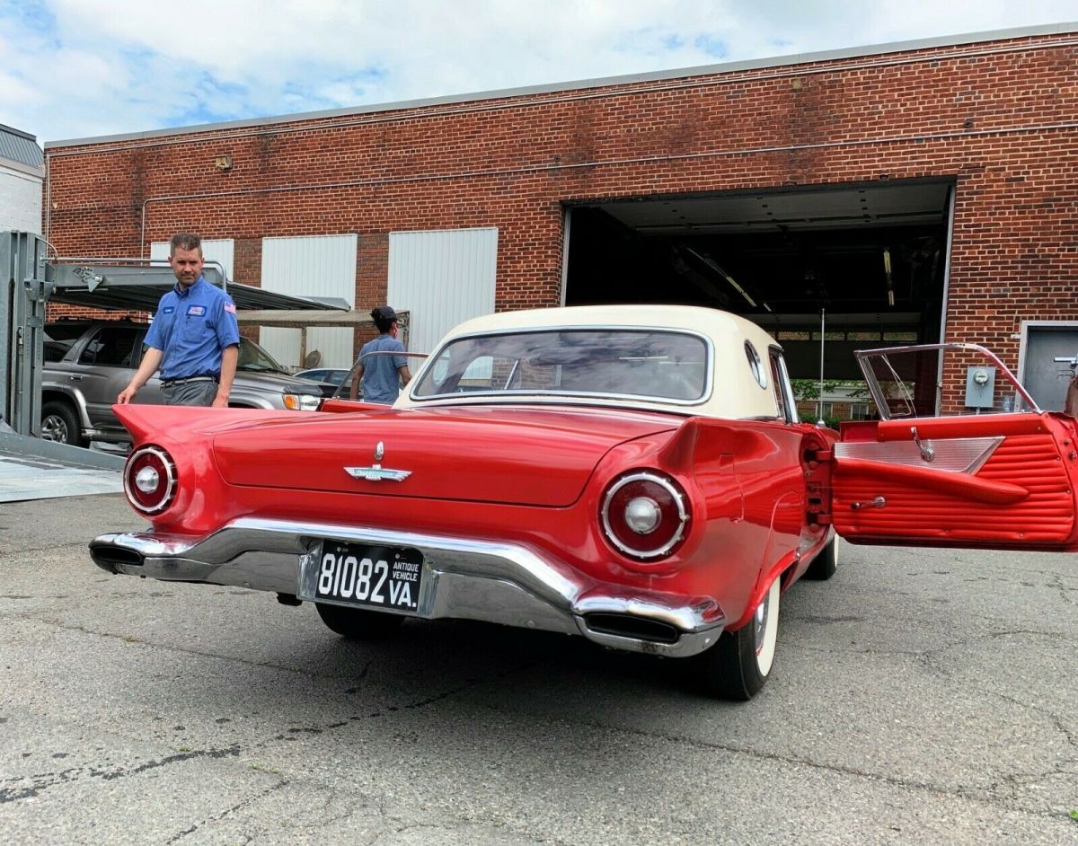 1957 Red Ford Thunderbird Convertible