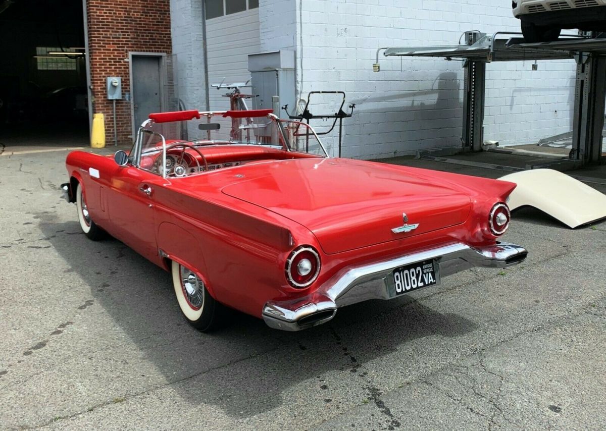1957 Red Ford Thunderbird Convertible