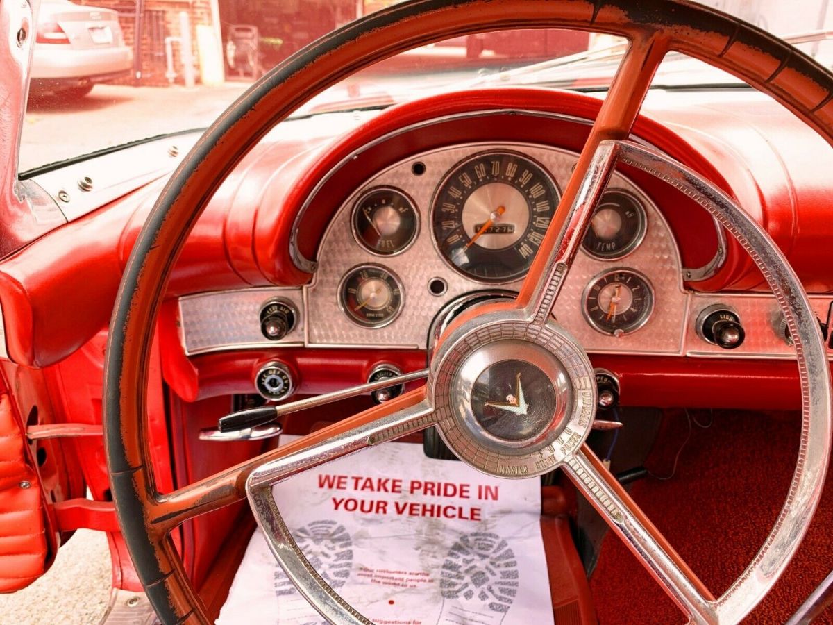 1957 Red Ford Thunderbird Convertible