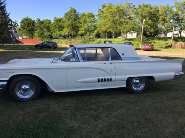 1958 White Ford Thunderbird 2 door