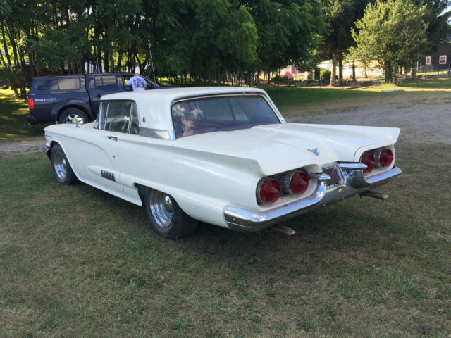 1958 White Ford Thunderbird 2 door