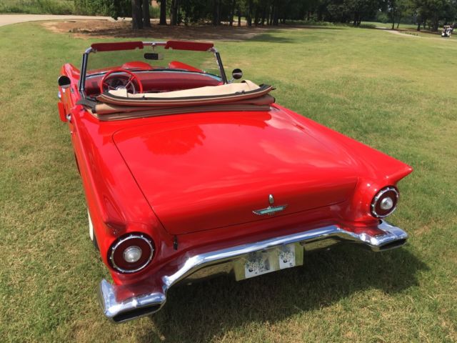 1957 Red Ford Thunderbird Convertible