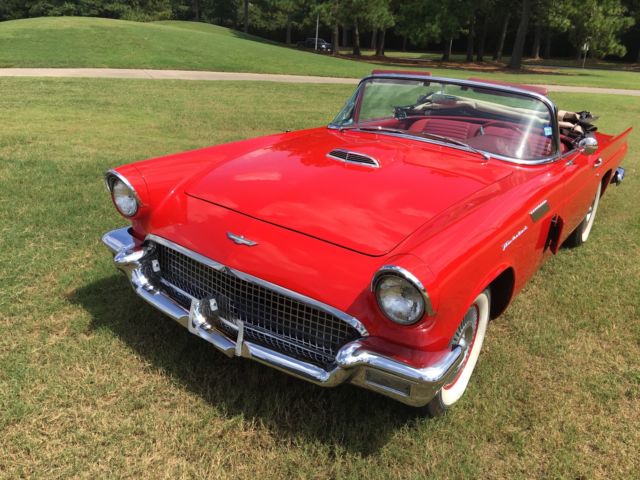 1957 Red Ford Thunderbird Convertible