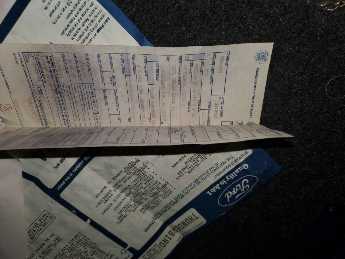 1993 Black Ford Thunderbird Coupe