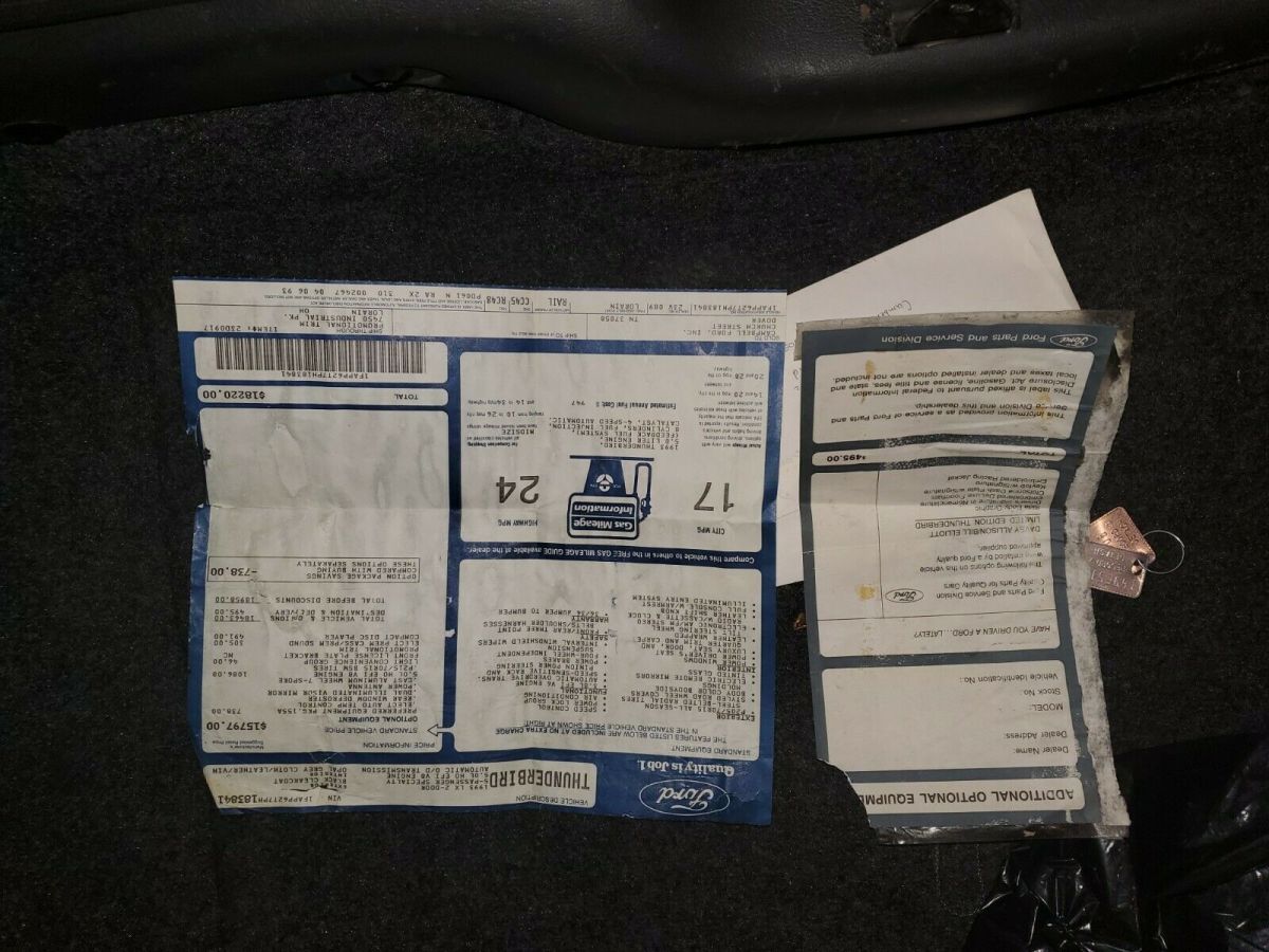 1993 Black Ford Thunderbird Coupe