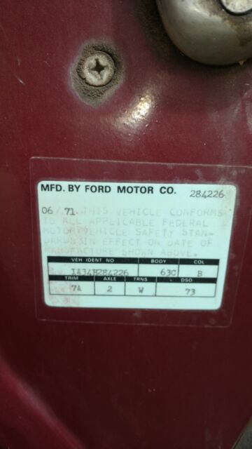 1971 Marron Ford Torino Fastback