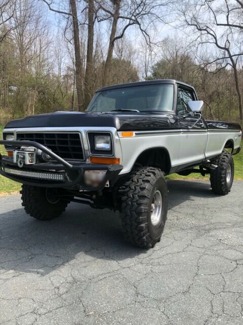 1973 Black and Silver Ford F-250 Pickup