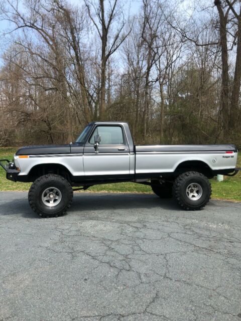 1973 Black and Silver Ford F-250 Pickup