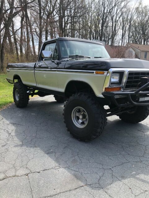 1973 Black and Silver Ford F-250 Pickup