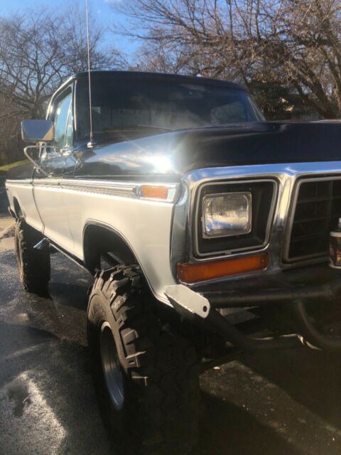 1973 Black and Silver Ford F-250 Pickup