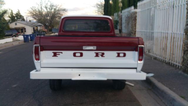 1967 White and Marron Ford F-100 Cab & Chassis