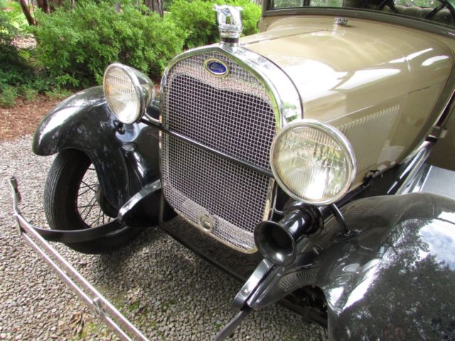 1929 Tan Ford Model A Coupe