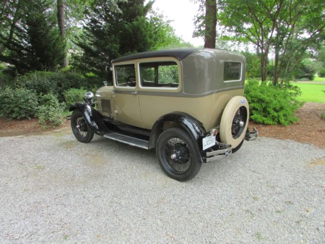 1929 Tan Ford Model A Coupe