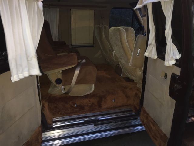 1990 Black Ford Luxury Van Standard Passenger Van
