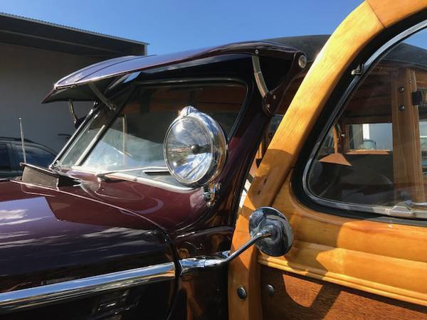 1947 Burgundy Ford Woody SUV