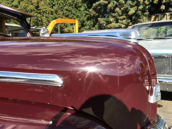 1947 Burgundy Ford Woody SUV