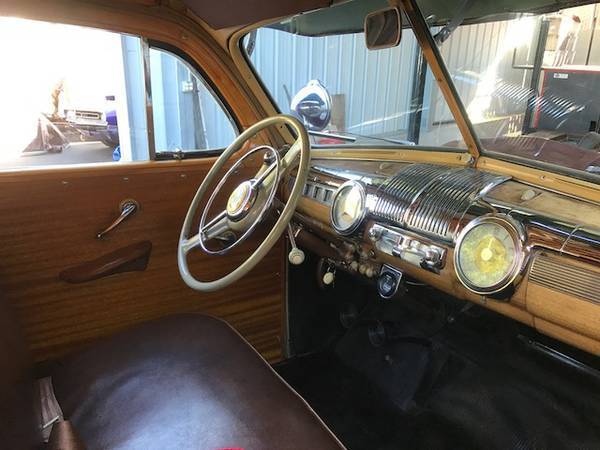 1947 Burgundy Ford Woody SUV