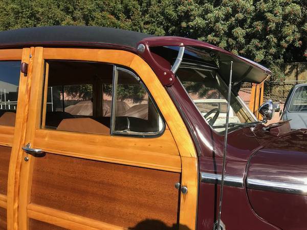 1947 Burgundy Ford Woody SUV