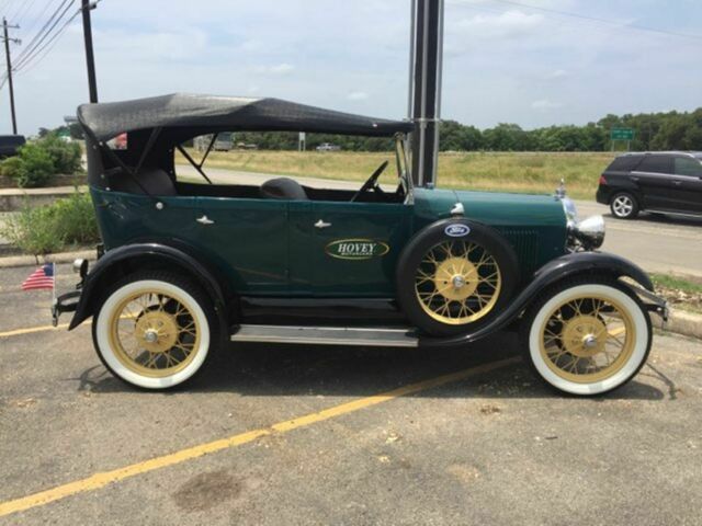 1928 Green Ford Model A Convertible