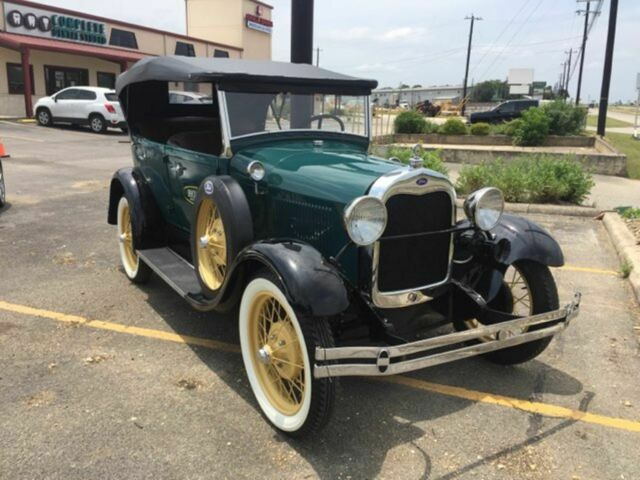 1928 Green Ford Model A Convertible