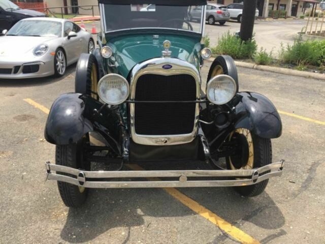 1928 Green Ford Model A Convertible