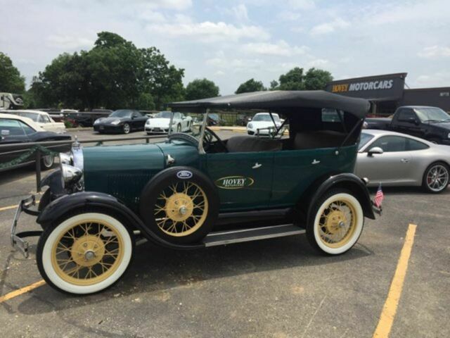1928 Green Ford Model A Convertible