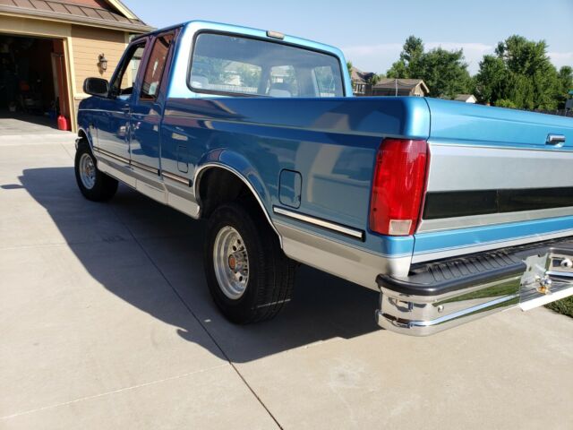 1993 Blue Ford F-150 Extended Cab Pickup