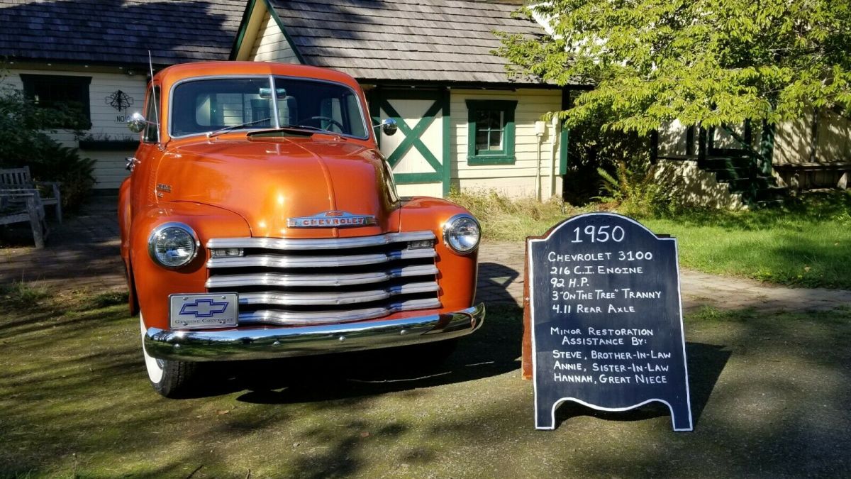 1950 Orange Chevrolet Other Pickups