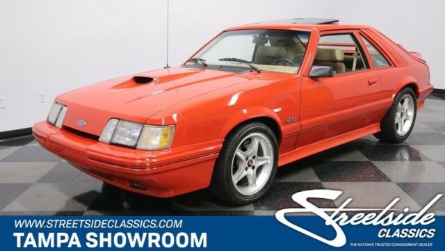1985 Red Ford Mustang Hatchback